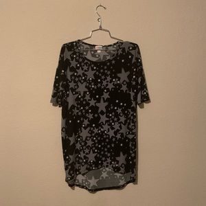 Black & Grey Star Print LuLaRoe Irma Tunic